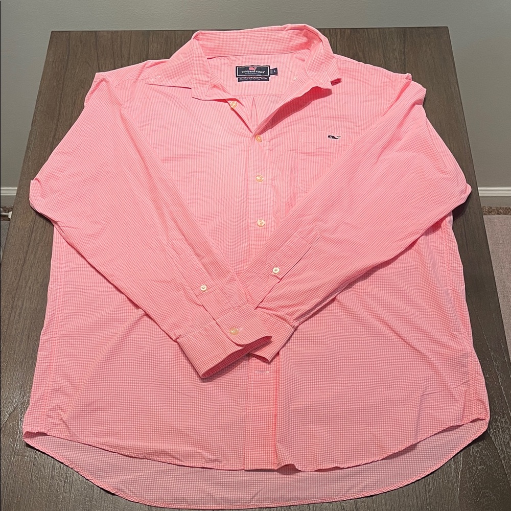Vineyard Vines Men's Light Pink Casual Button-Down Shirt